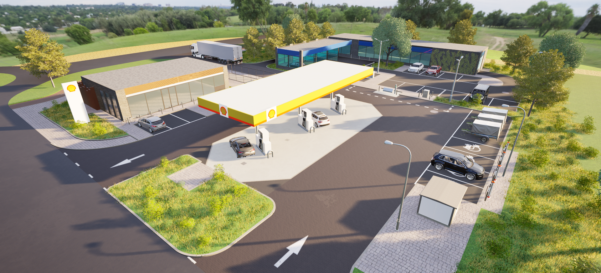 De Haan Minerale Oliën, Oosterhout - Nieuwbouw Shell tankstation ...