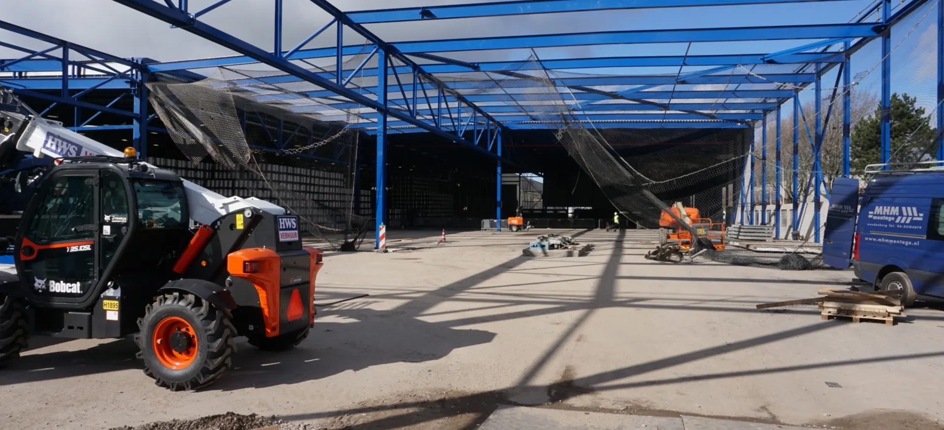 De stalen constructie van de nieuwe Heineken warehouse