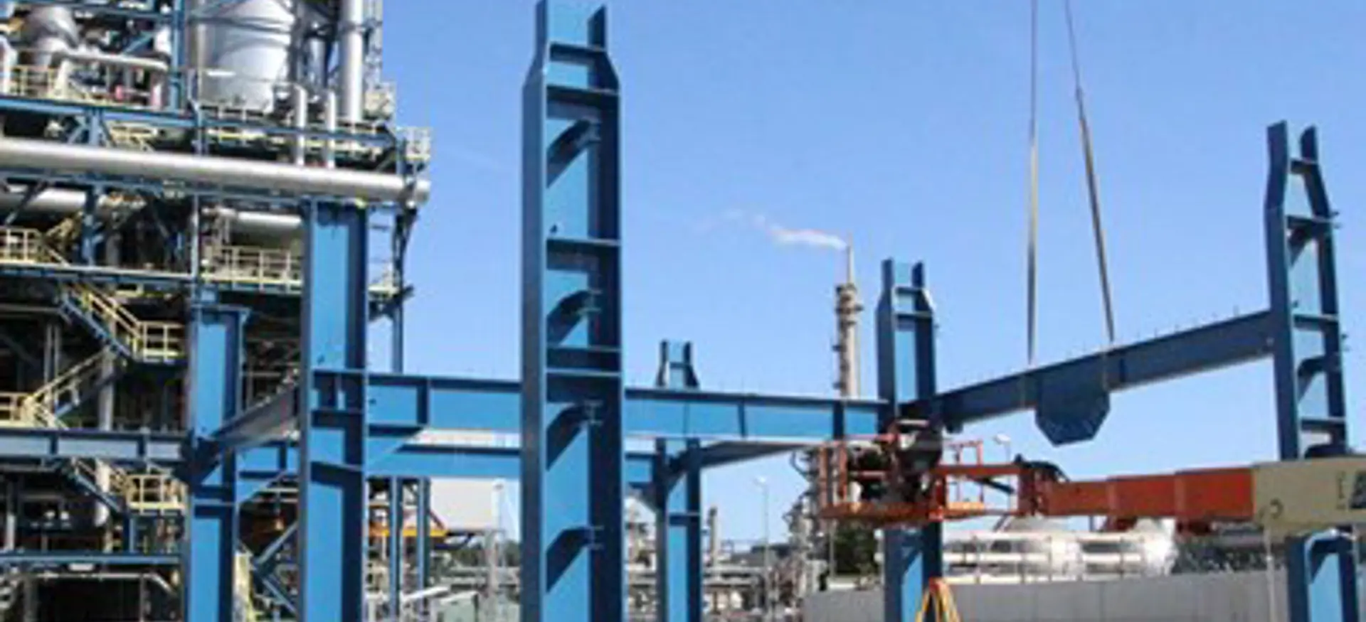 De staalconstructies van het Urea 8 Granulation project